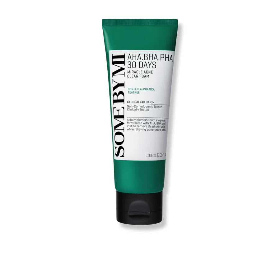 SOME BY MI Miracle Clear Foam - Sabonete Facial com AHA BHA PHA e Truecica  AntiAcne