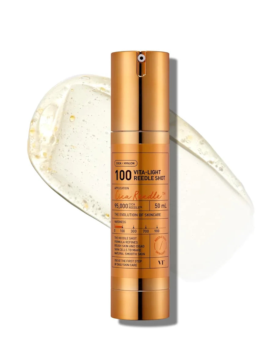 VT Vita-Light Reedle Shot 100 - Sérum Clareador com Vitamina C 99% + CICA REEDLE, Booster Coreano Hidratante e…