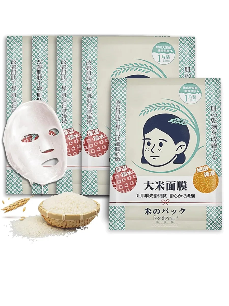 Máscara de Arroz Japonesa Fatini - Hidratação Intensa, Clareamento e Resistência da Pele