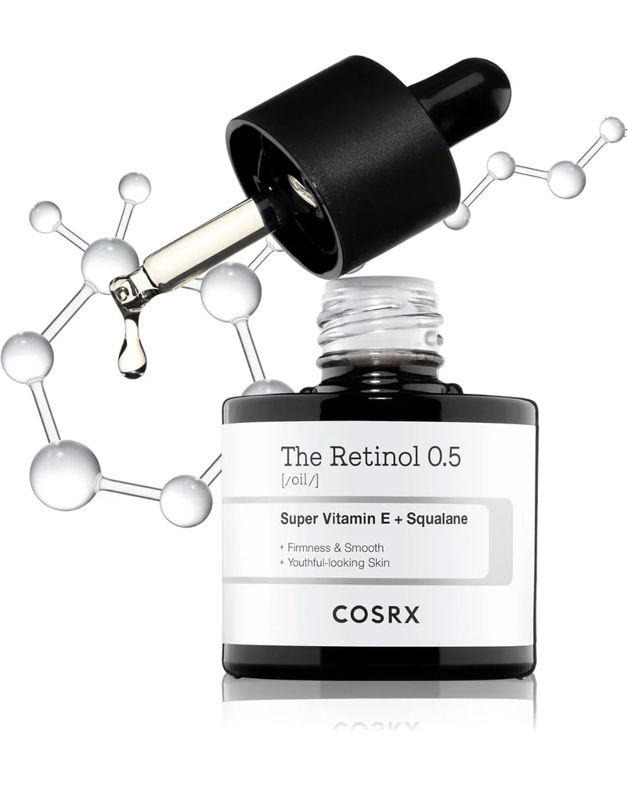 COSRX Óleo Facial com Retinol Puro 0,5% para Linhas Finas, Firmeza e Textura Irregular - 20ml
