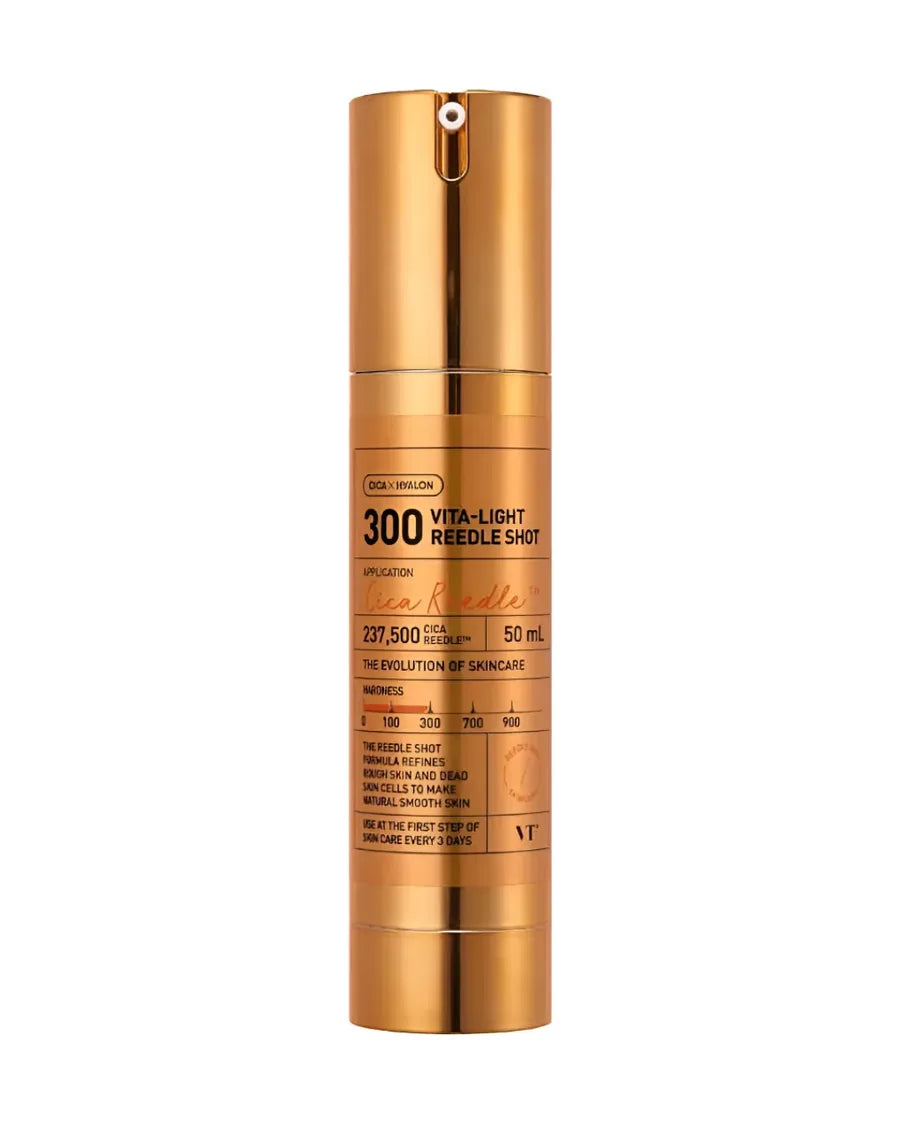 VT Vita-Light Reedle Shot 300 - Sérum Facial com Vitamina C, Niacinamida e CICA Reedle para Luminosidade e Textura