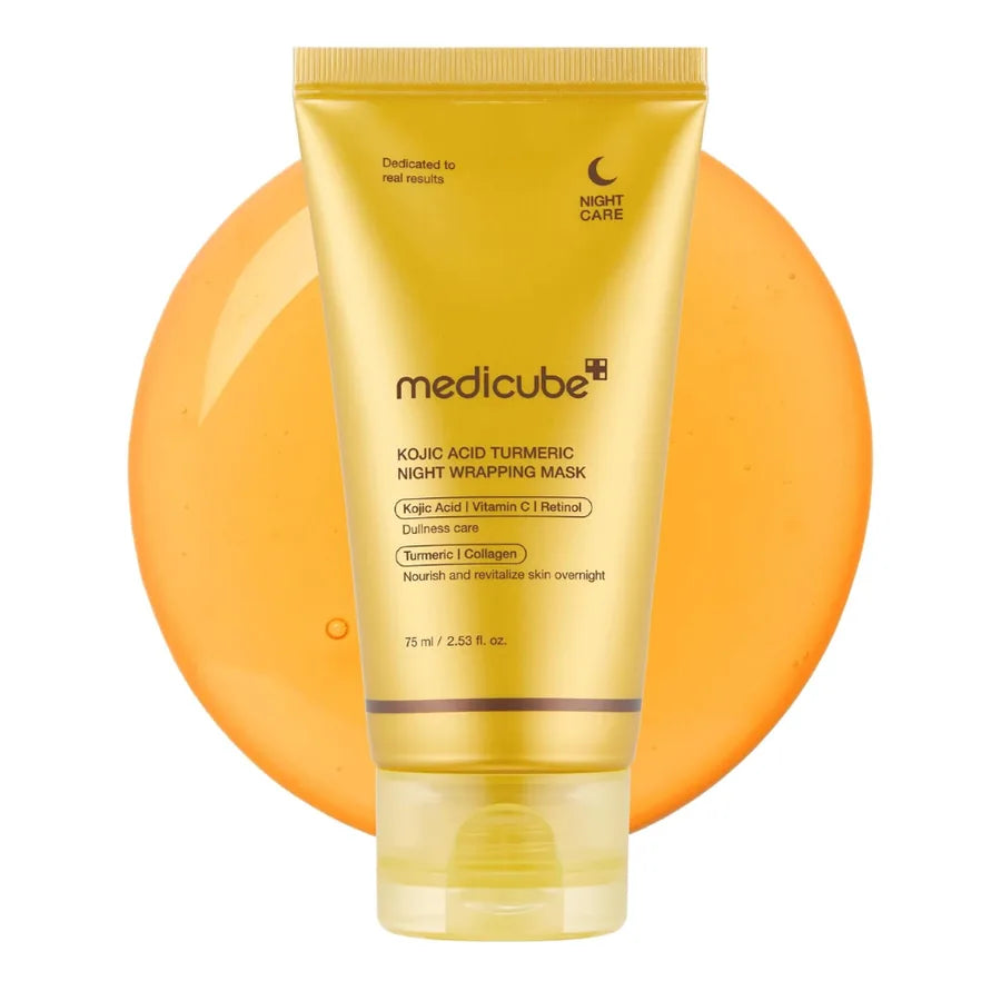 Máscara Noturna Peel Off de Cúrcuma Medicube | Com Colágeno para Hidratação Profunda da Pele - Skincare Coreano