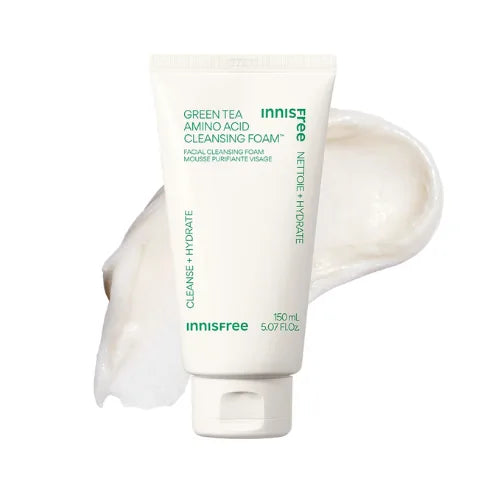 Innisfree Green Tea Amino Acid Cleansing Foam - Espuma de Limpeza Facial com Chá Verde e Aminoácidos