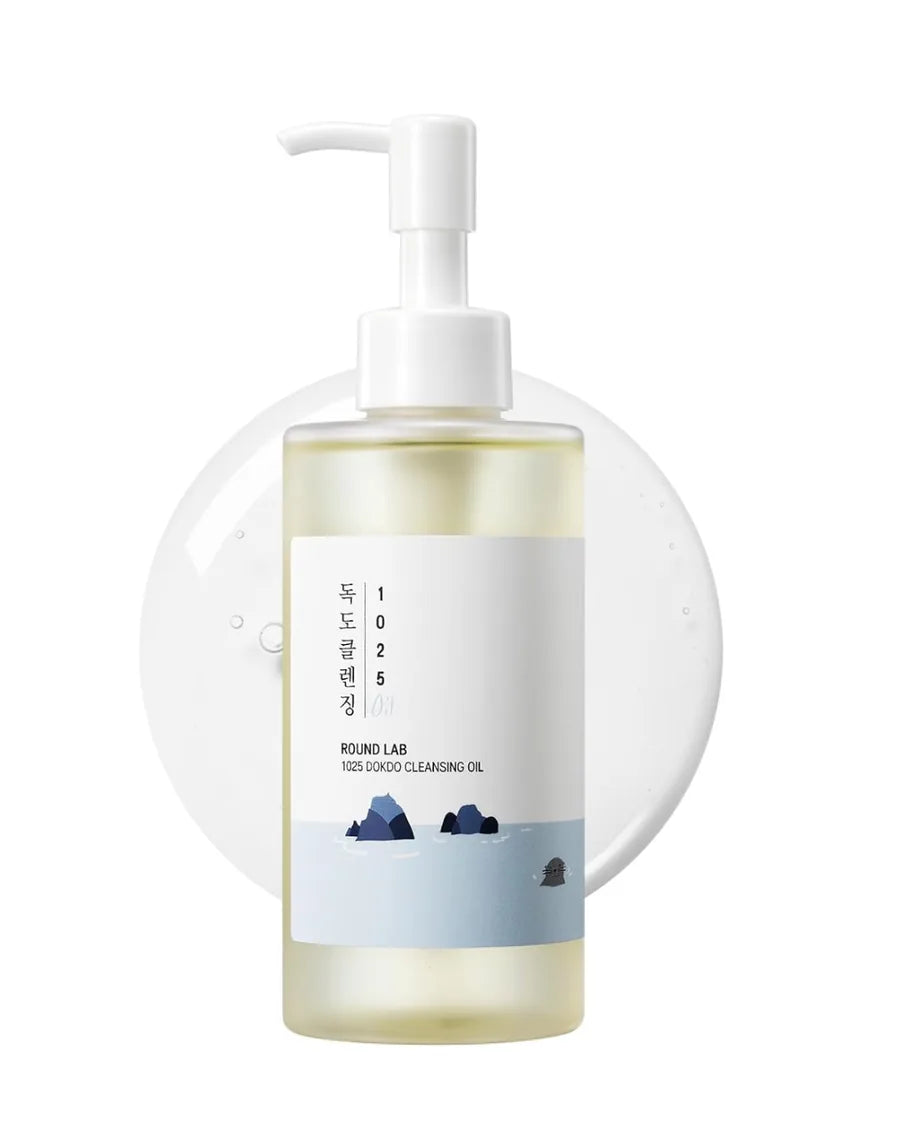 ROUND LAB Óleo de Limpeza Facial 200ml - Cleansing Oil Leve, Remove Maquiagem, Limpa Poros Enxágue Fácil