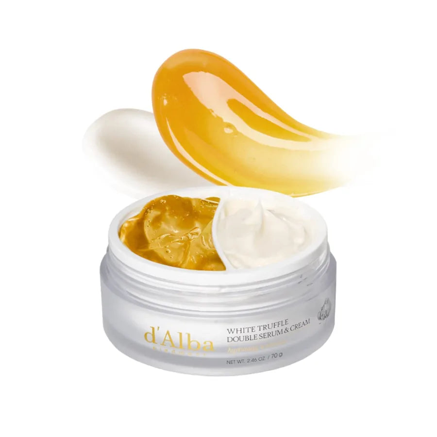 d’Alba White Truffle Double Serum & Cream 2 em 1 com Trufa Branca, Ceramida e Colágeno Vegano - 70 g