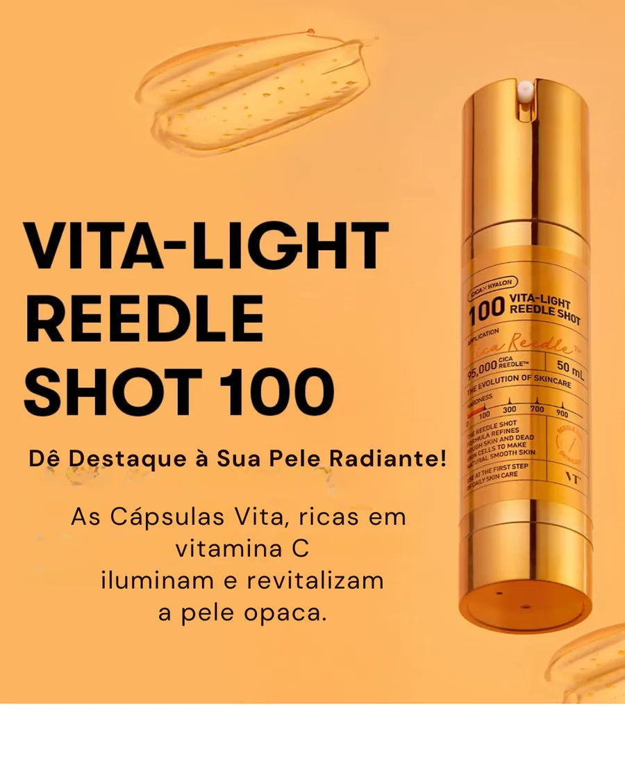VT Vita-Light Reedle Shot 300 - Sérum Facial com Vitamina C, Niacinamida e CICA Reedle para Luminosidade e Textura - foto 2