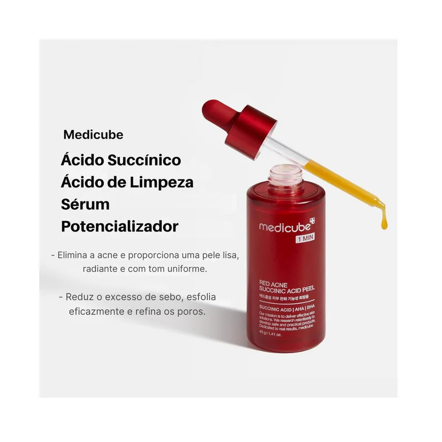 Sérum Esfoliante Facial Medicube 21% AHA BHA Ácido Succínico Peel  - Pele Acneica - foto 2