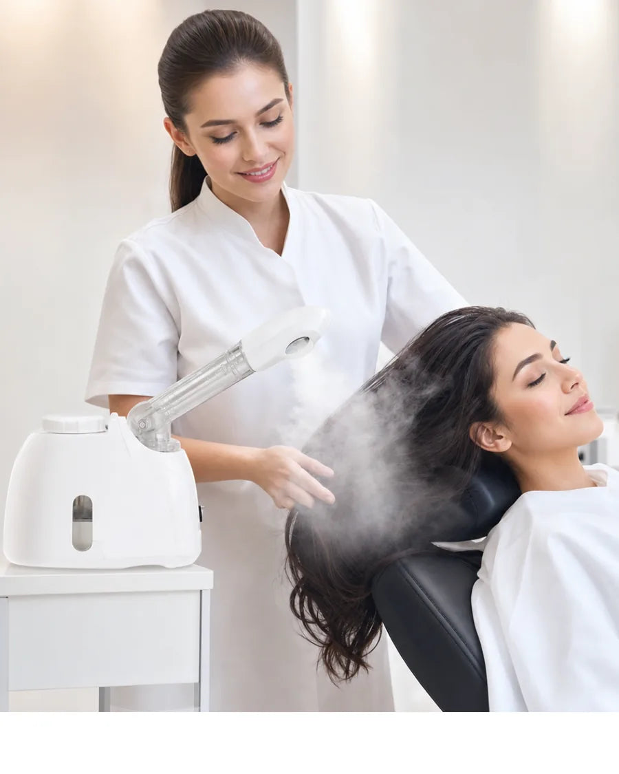 Aparelho Vaporizador Para Rosto e Cabelo com Óleo de Ozônio e Aloe Vera - Spa Facial em Casa - foto 2