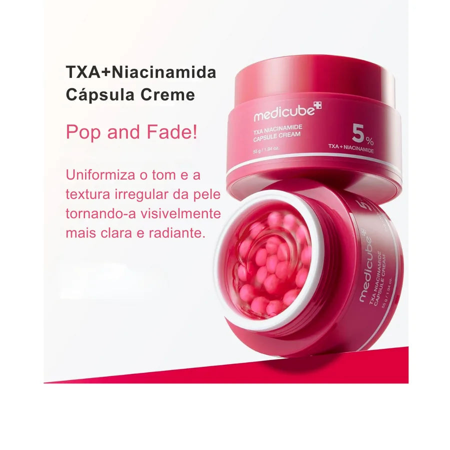 Creme Facial Cápsula Vermelha Medicube TXA - Clareamento e Luminosidade com Niacinamida - foto 2