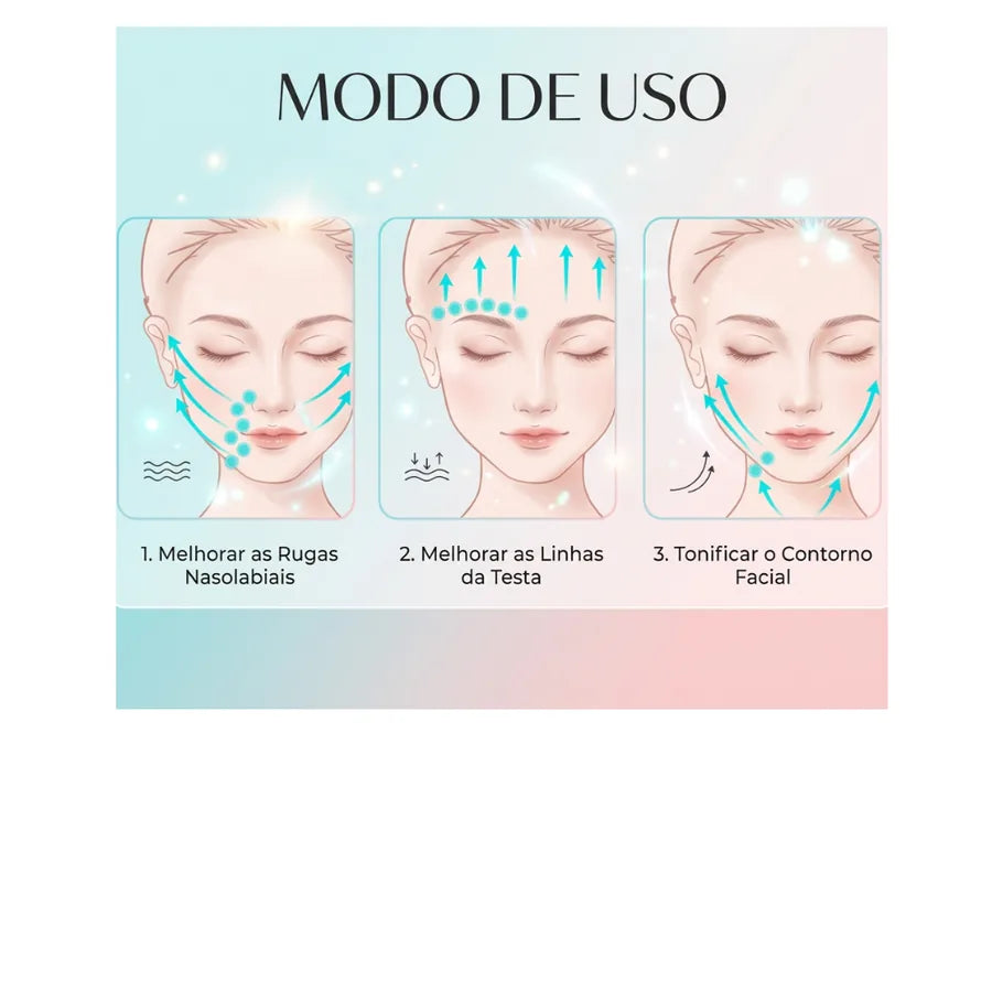NOVATTO Aparelho Facial com EMS e Luz Vermelha para Firmeza, Luminosidade e Contorno Facial - foto 2