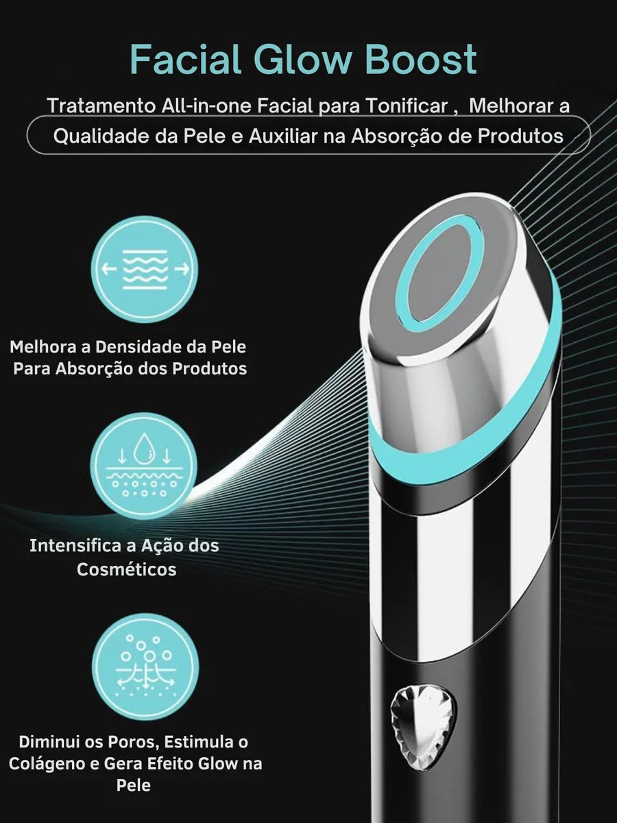 Glow Skin 4 em 1 - Aparelho Facial com Microcorrente, LED, Vibração e Aquecimento para Cuidados com Firmeza e… - foto 2