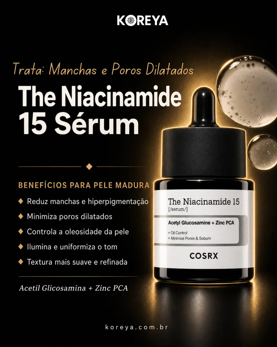 COSRX Niacinamide 15% Face Serum com Zinco 1% para Oleosidade, Poros Visíveis e Textura Irregular - foto 2