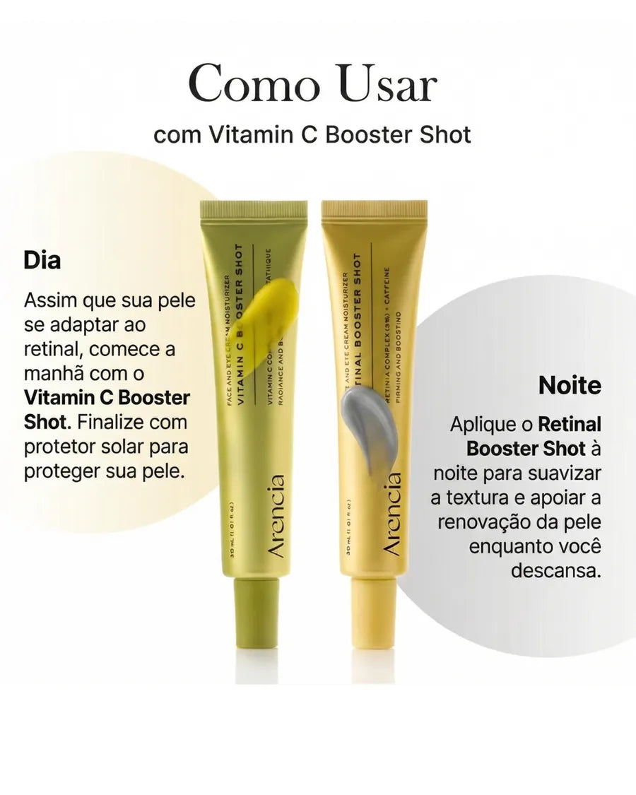 Kit Arencia Vitamin C e Retinal Booster Shot Duo - Luminosidade, Textura e Linhas Finas - foto 2