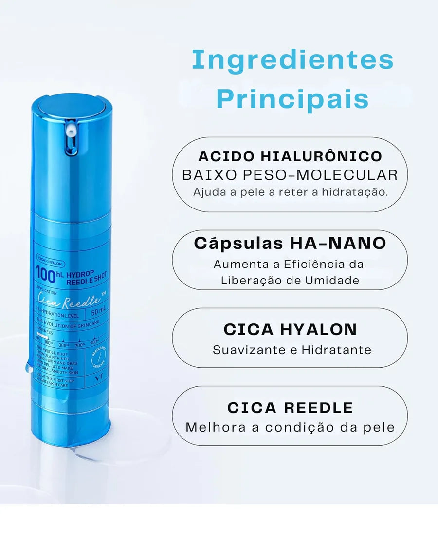 VT Reedle Shot 300 Sérum Hidratante com Ácido Hialurônico + Nanocápsulas de HA e Cica Reedle, Hidratação Profunda e… - foto 2