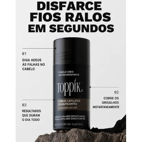 Fibra Capilar Toppik 27,5g - Disfarce de Falhas, Volume e Densidade Instantânea - foto 2