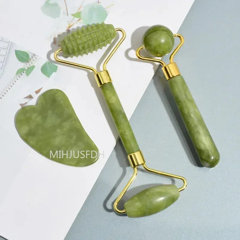 Rolo Massageador de Jade Rosto e Corpo - Gua sha - foto 2