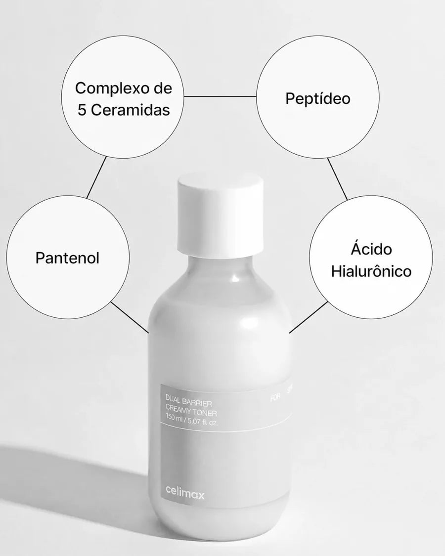 Celimax Dual Barrier Creamy Toner - Tônico Facial Cremoso Hidratante para Fortalecer a Barreira da Pele e Equilibrar a… - foto 2