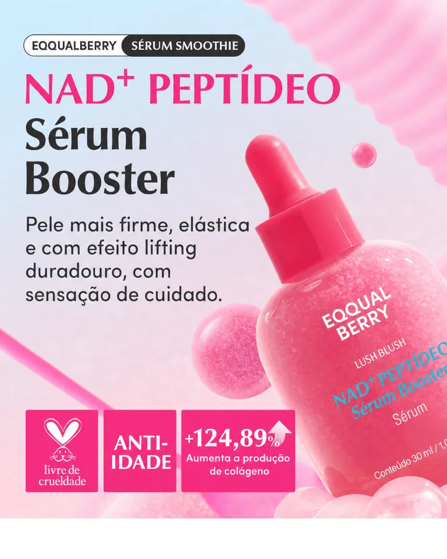 EQQUALBERRY NAD+ Peptide Boosting Serum com 14 Peptídeos e Ceramidas para Firmeza, Hidratação e Luminosidade - 30 ml - foto 2