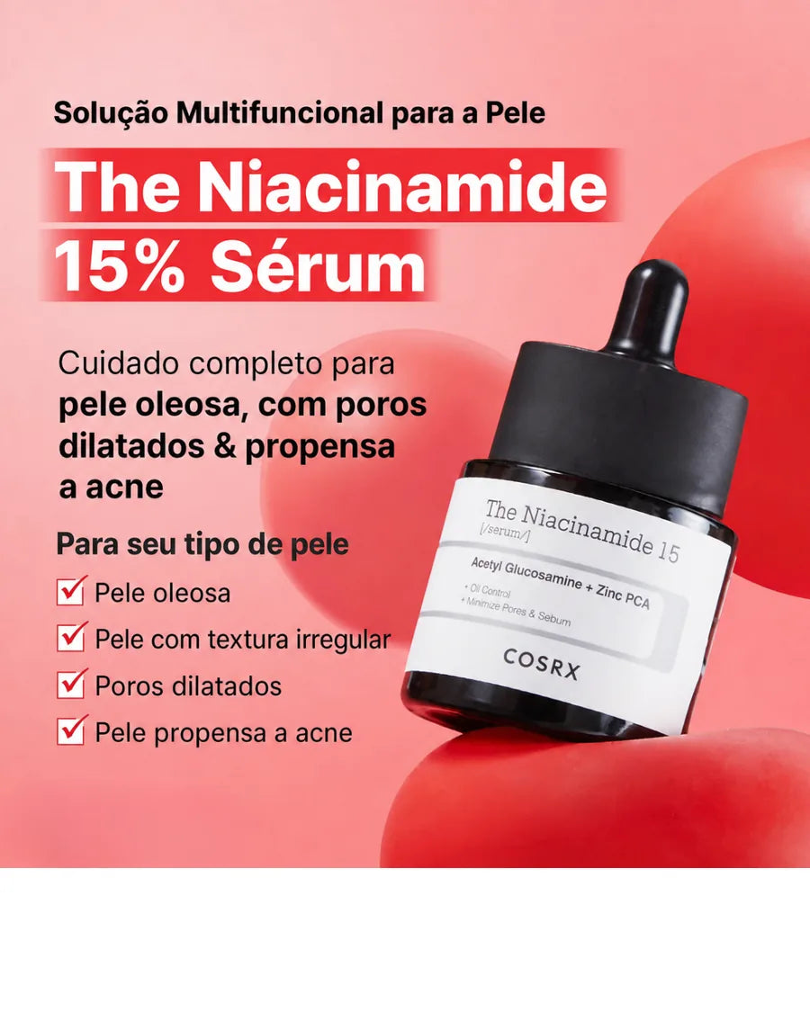 COSRX Niacinamide 15% Face Serum com Zinco 1% para Oleosidade, Poros Visíveis e Textura Irregular - foto 3