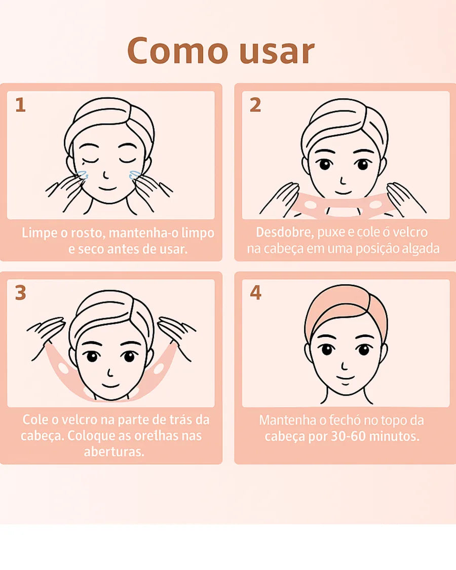 Máscara Facial Elástica V-Line Lifting e Contorno Face - foto 3