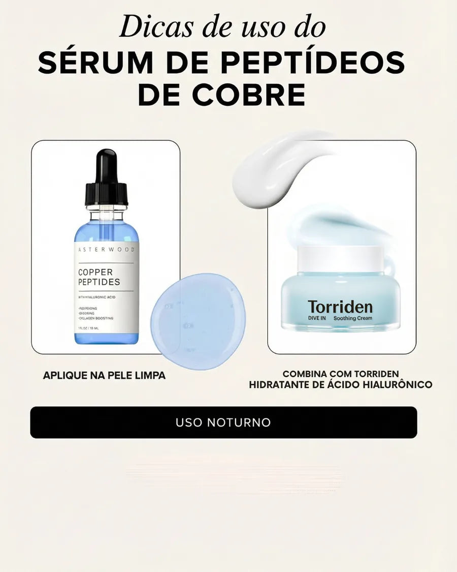 GHK-Cu Asterwood Copper Peptideo de Cobre - Serum para Firmeza, Reparação e Estímulo de Colágeno - foto 3