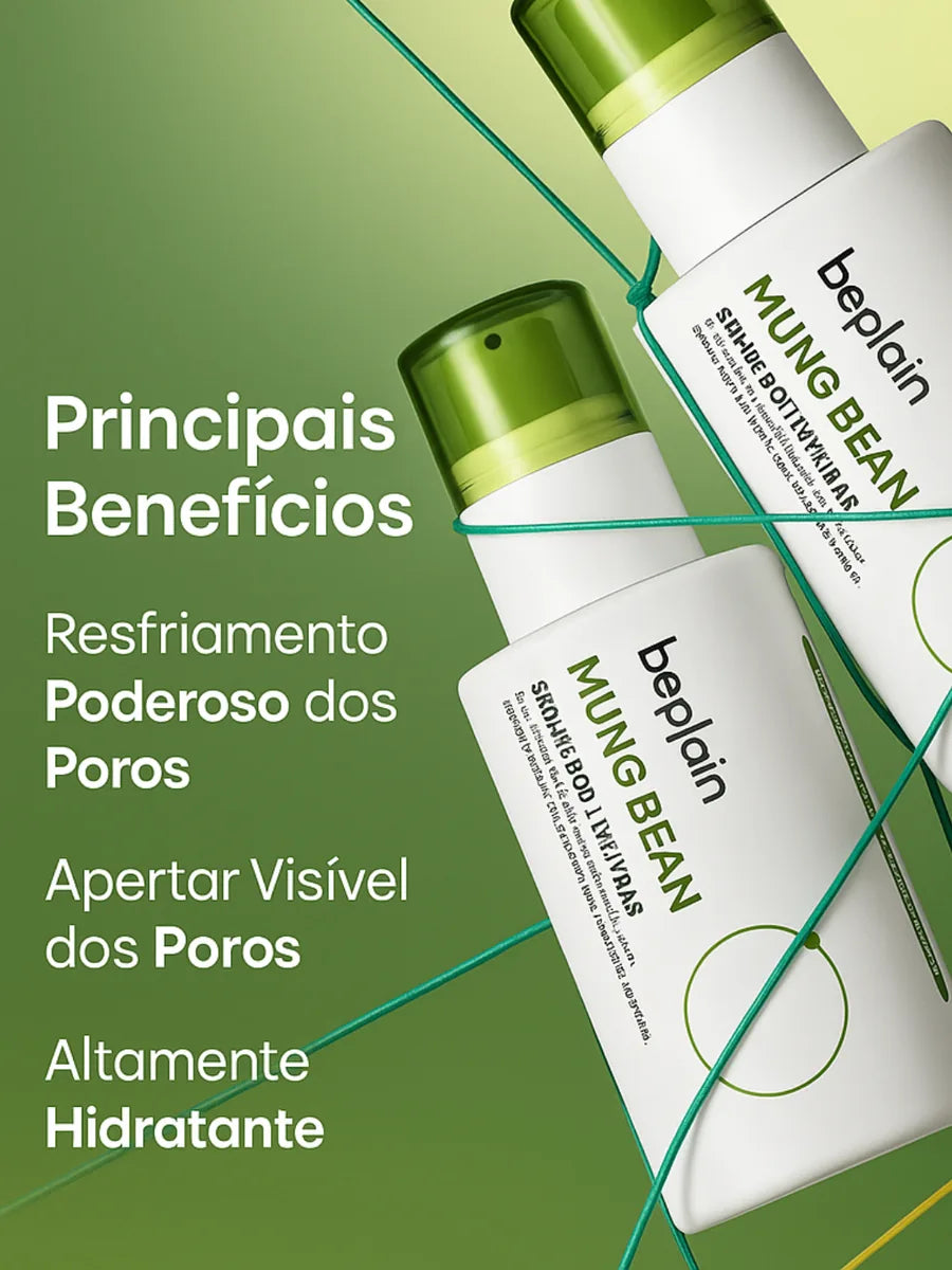 Sérum Firmador Beplain Mung Bean | Hidratação em Gel Aquoso e Calmante com Feijão Mungo - foto 3