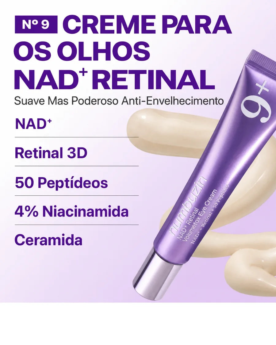 Creme para Olhos Numbuzin No.9 NAD+ Retinal Volumetox com Peptídeos e Niacinamida para Linhas Finas e Firmeza - 20 ml - foto 3
