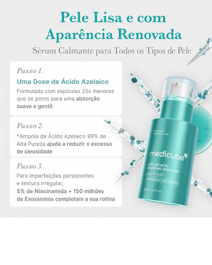 Medicube Exosome Shot Azelaic Acid 7.500 PPM - Sérum Facial com Ácido Azelaico, Niacinamida e Espículas - foto 3