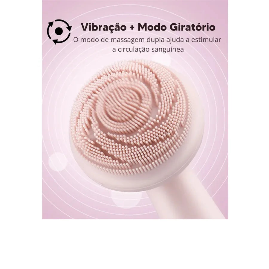 Flower Cleanser - Escova Facial Sônica de Silicone com Vibração e Carregamento USB - foto 3