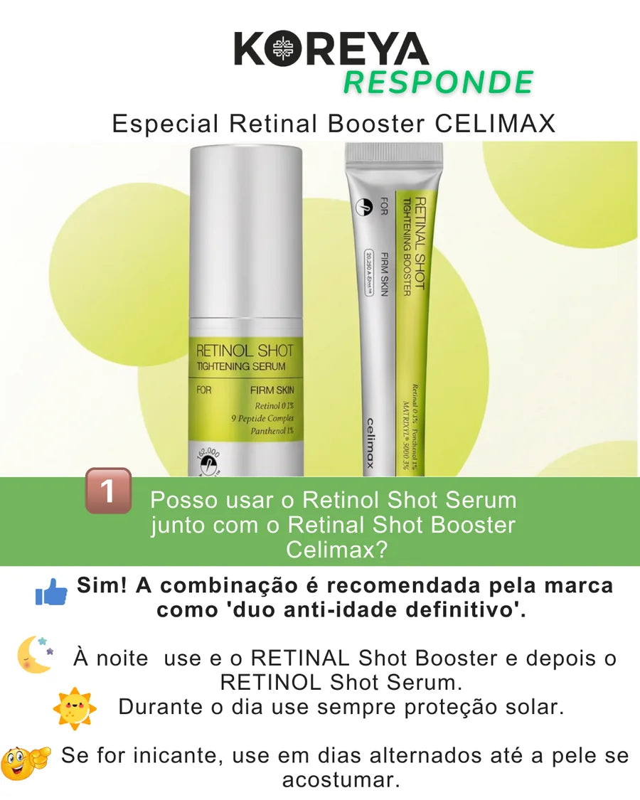 Kit Duo Celimax The Vita A Retinal Shot Tightening Booster 0,1% + Sérum Firmador The Vita A Retinol Shot com e… - foto 3