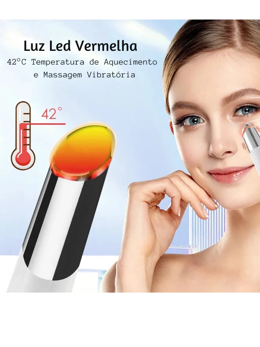 Hailicare Massageador para a Região dos Olhos com Luz LED, Vibração e Aquecimento - 3 Modos - foto 3