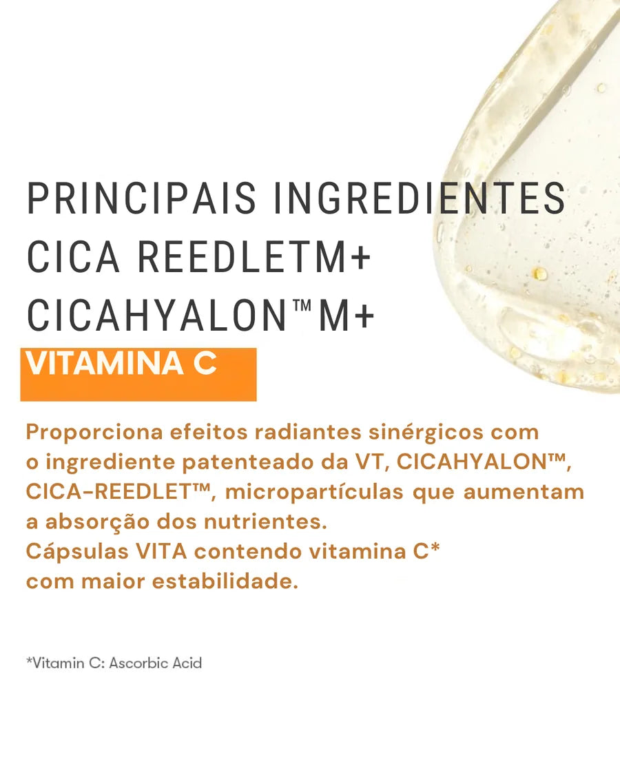 VT Vita-Light Reedle Shot 300 - Sérum Facial com Vitamina C, Niacinamida e CICA Reedle para Luminosidade e Textura… - foto 3