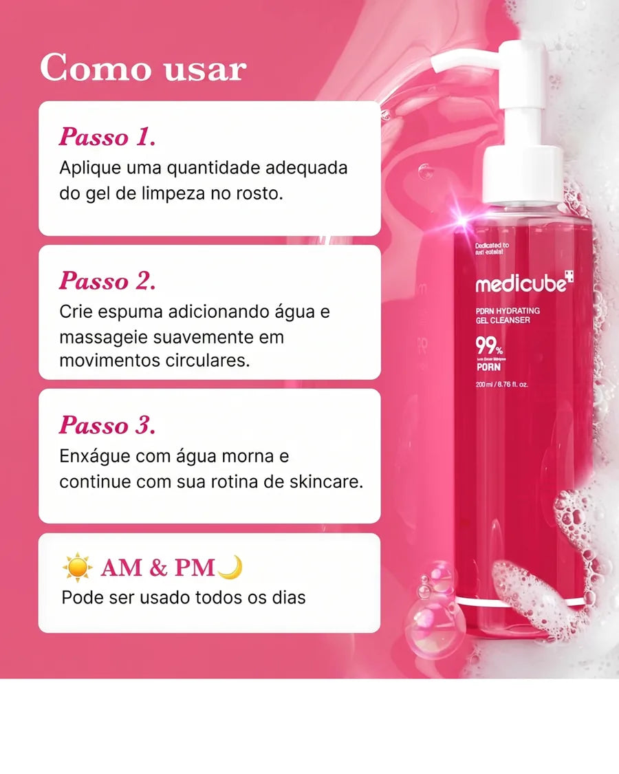 Medicube PDRN Hydrating Gel Cleanser Gel de Limpeza Facial Hidratante - foto 3
