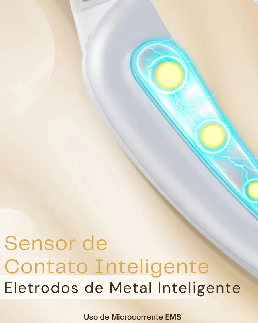 Massageador Facial V-Face com microcorrente EMS, LED e Vibração Lifting e Contorno Face - foto 4