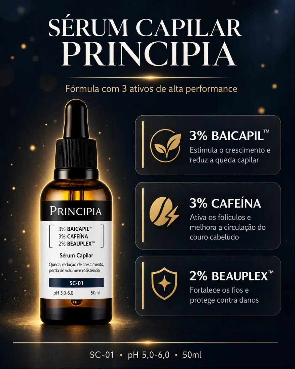 Escova Massageadora Capilar com LED 4 em 1 e Serum Principia para Estimulo de Crescimento e Fortalecimento dos Cabelos - foto 5