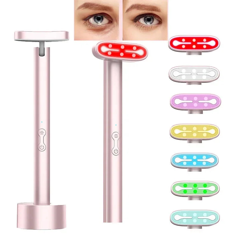 SOLAVY Aparelho Facial com LED de 7 Cores, Vibração e Aquecimento para Rosto e Pescoço - foto 5