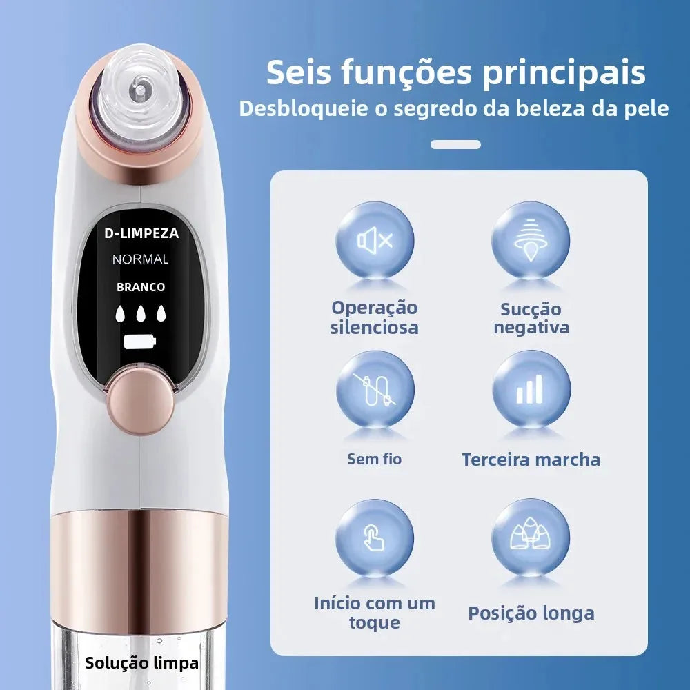 Removedor de Cravos Hailicare com Sucção Ajustável, Circulação de Água e 6 Ponteiras - foto 5