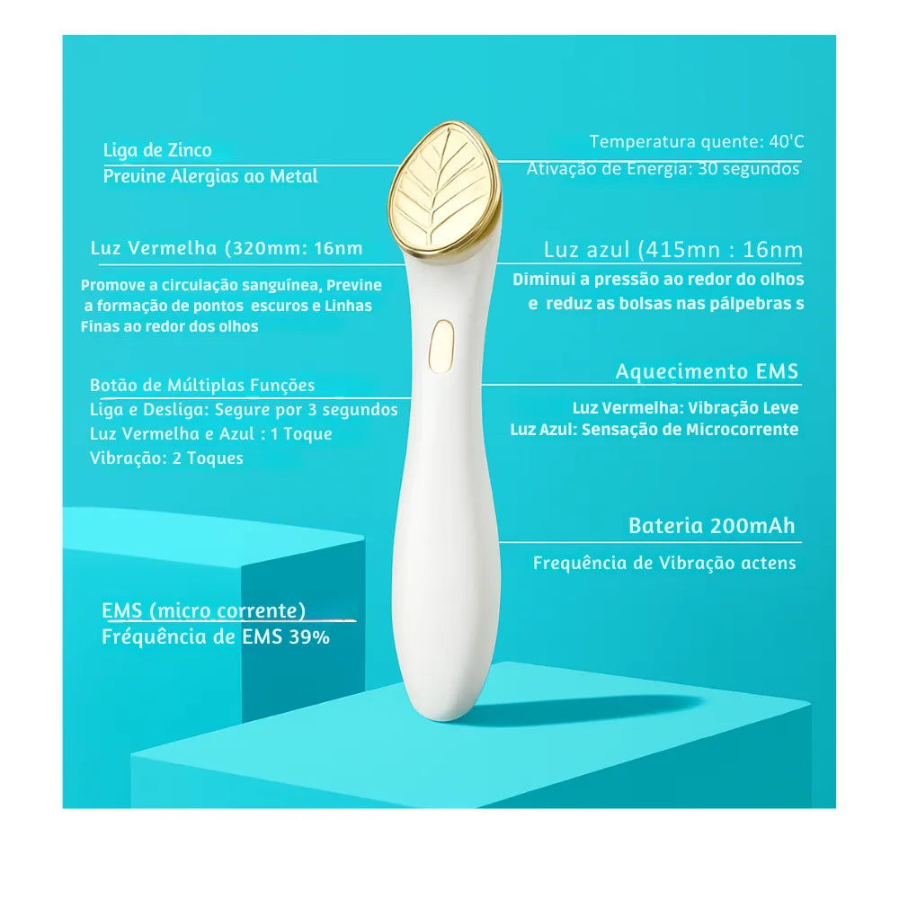 Aparelho Facial KEMOKO com EMS, Luz LED, Vibração e Aquecimento para Firmeza, Luminosidade e Contorno Facial - foto 5