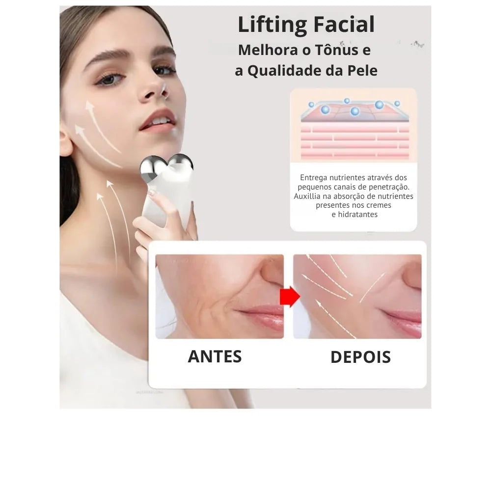 NOVATTO Aparelho Facial com EMS e Luz Vermelha para Firmeza, Luminosidade e Contorno Facial - foto 6