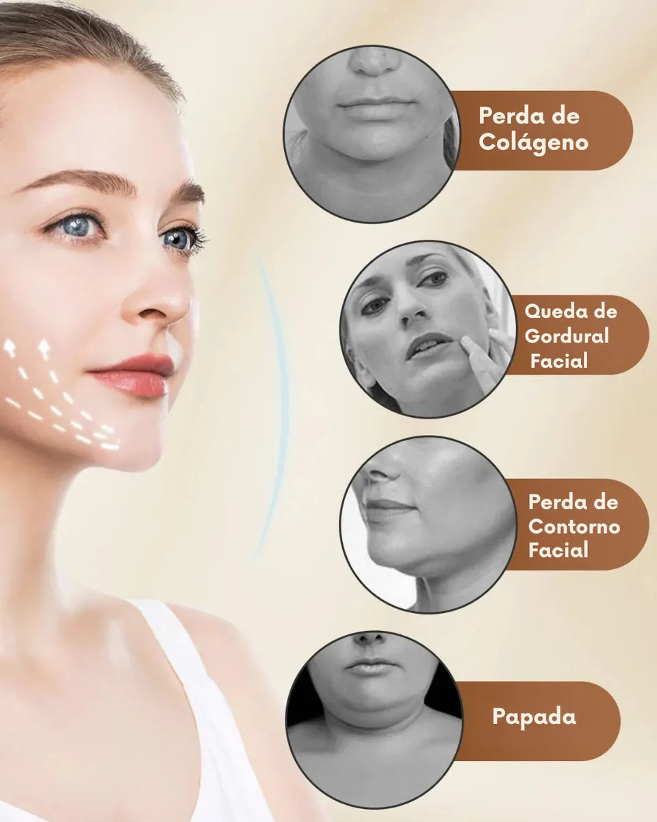 Massageador Facial V-Face com microcorrente EMS, LED e Vibração Lifting e Contorno Face - foto 8