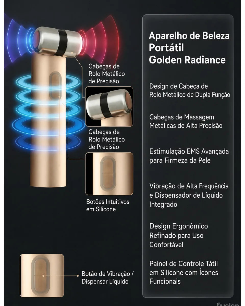 Lumini Massageador Facial Elétrico, Dispositivo de Beleza com Microcorrente e Estimulo a Absorção de Serum para… - foto 9